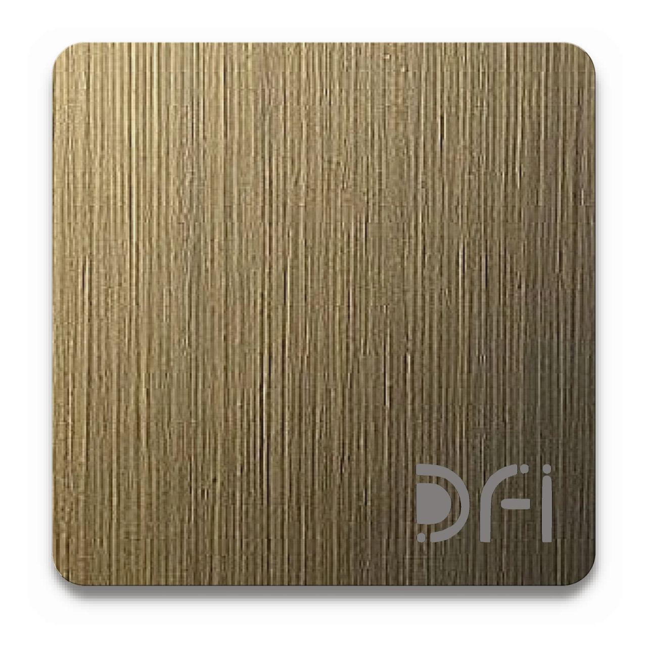 Bronze: a DFI sample plate with the DFI mark laser-cut in the corner